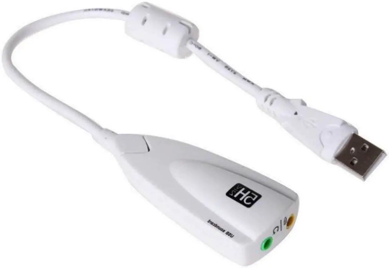Alt view image 4 of 4 - USB Sound Card 7.1 Microphone Headphone Adapter 5HV2 USB To 3D speaker external usb sound card for Laptop Computer PC