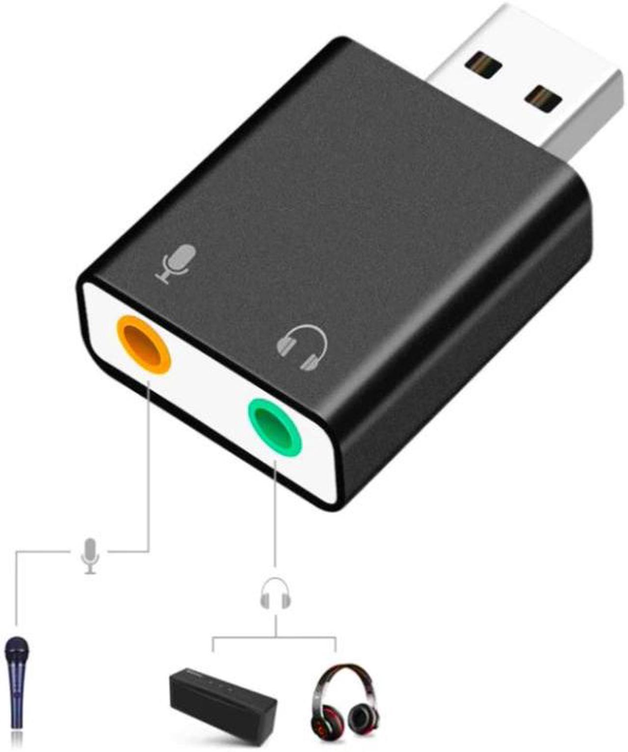 Alt view image 2 of 4 - USB 7.1 wireless sound card Live video recording computer external drive free stereo audio adapter for laptop microphone