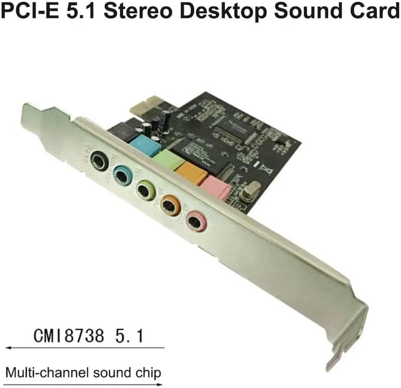 Alt view image 5 of 6 - Desktop Computer PCIe Sound Card Support 24-bit SPDIF OUT SPDIF IN for Home Theater Large-scale 3D Games