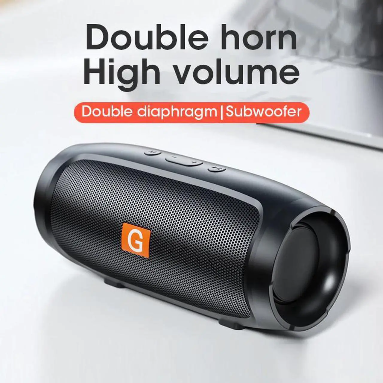 Alt view image 2 of 6 - Portable Bluetooth Speaker Column Stereo HiFi Heavy Bass Wireless Soundbar Subwoof Loudspeaker Supports FM Radio AUX TF Card