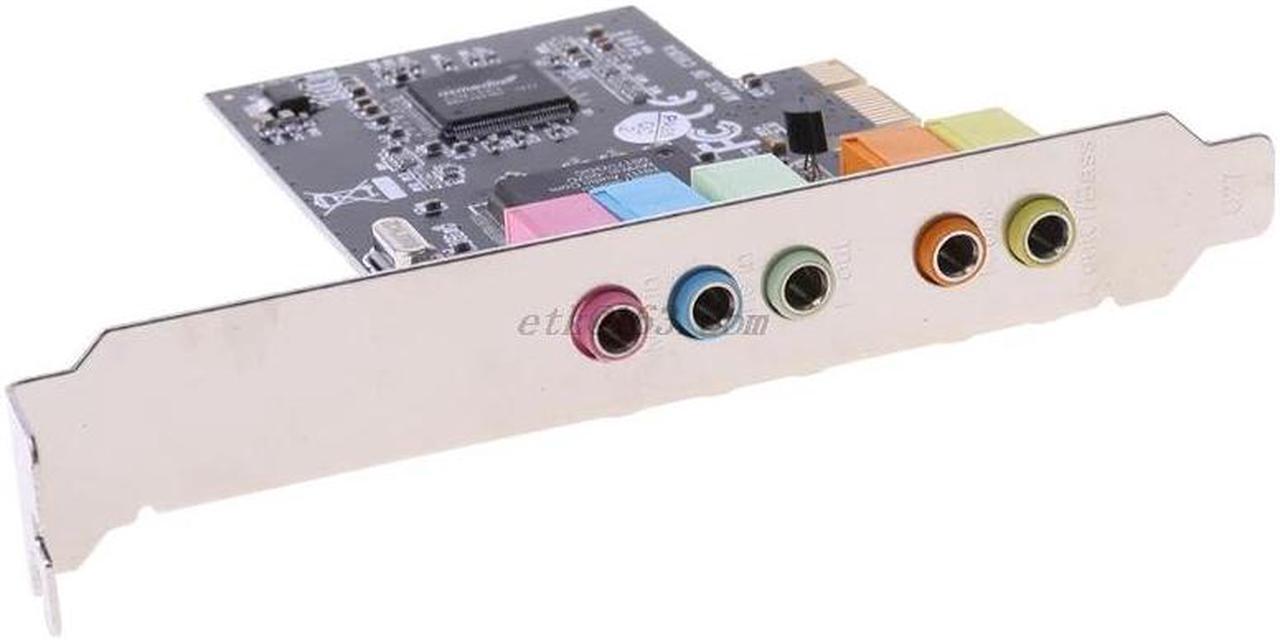 Alt view image 4 of 6 - PCI-E Audio Digital Sound Card 5.1 Solid Capacitors CMI8738 Chipset + Barrier