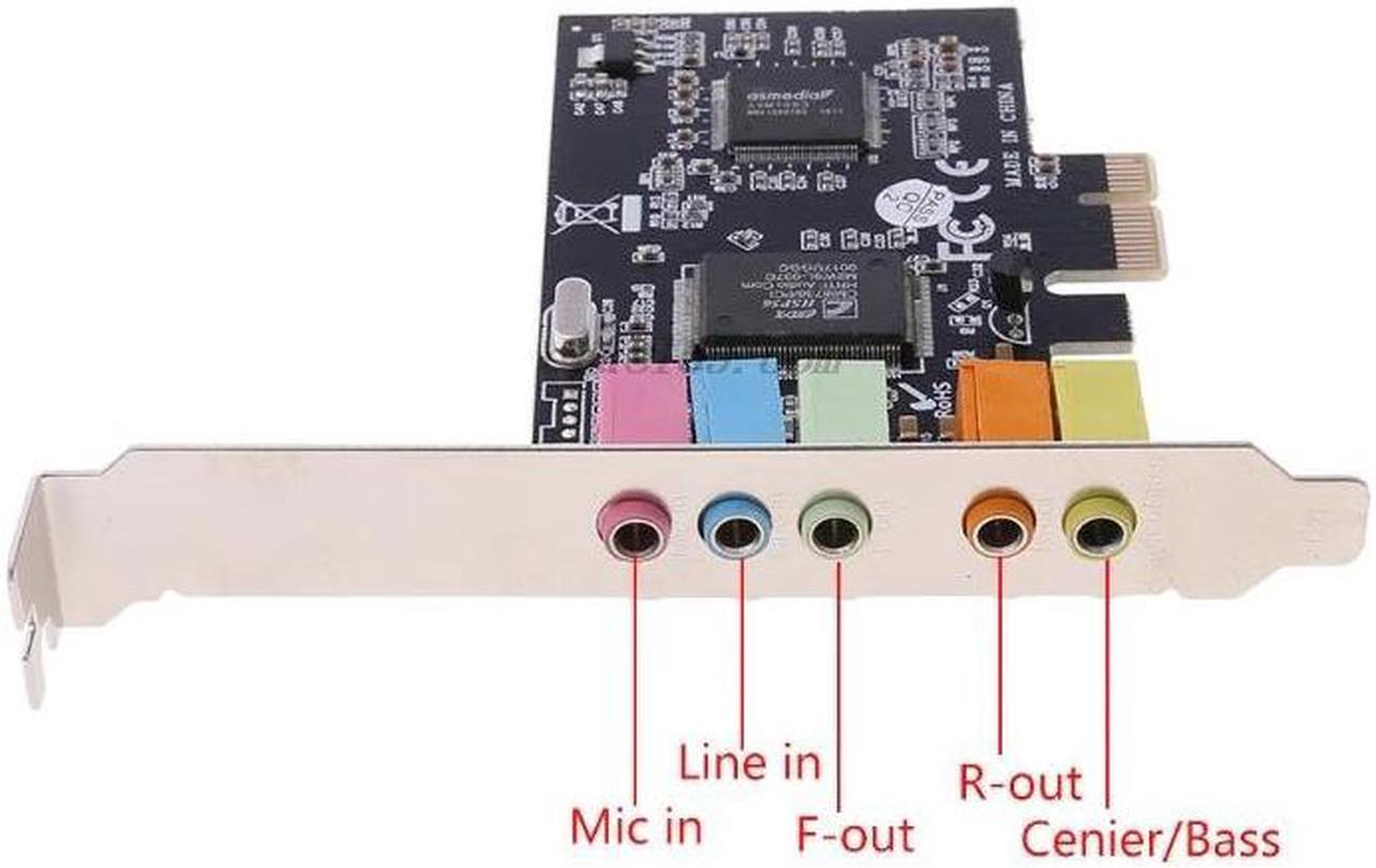 Alt view image 5 of 6 - PCI-E Audio Digital Sound Card 5.1 Solid Capacitors CMI8738 Chipset + Barrier