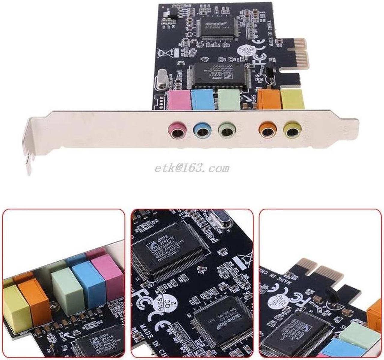 Alt view image 6 of 6 - PCI-E Audio Digital Sound Card 5.1 Solid Capacitors CMI8738 Chipset + Barrier