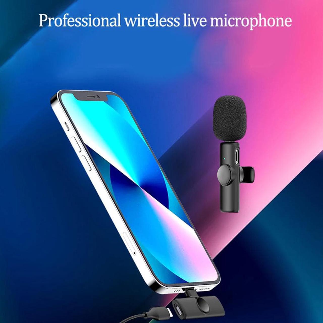 Alt view image 2 of 6 - Wireless Lapel Microphone Microphone For Phone Bluetooth Wireless Mini Tiktok Karaoke Microphone Sound Card Professional