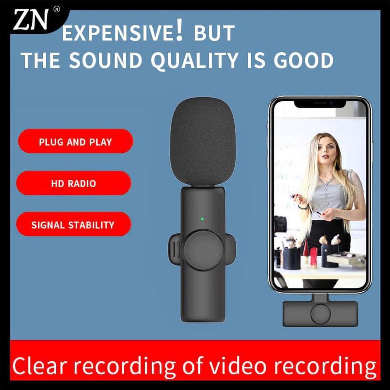 Main image of Wireless Lapel Microphone Microphone For Phone Bluetooth Wireless Mini Tiktok Karaoke Microphone Sound Card Professional