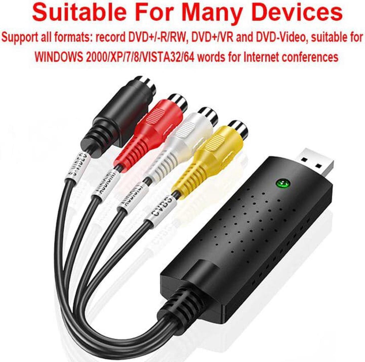 Alt view image 6 of 6 - Video Audio VHS VCR Video Capture Card USB To DVD Converter Capture Card Adapter USB Video Capture Card AV Signa Monitor Capture 7AB7BA