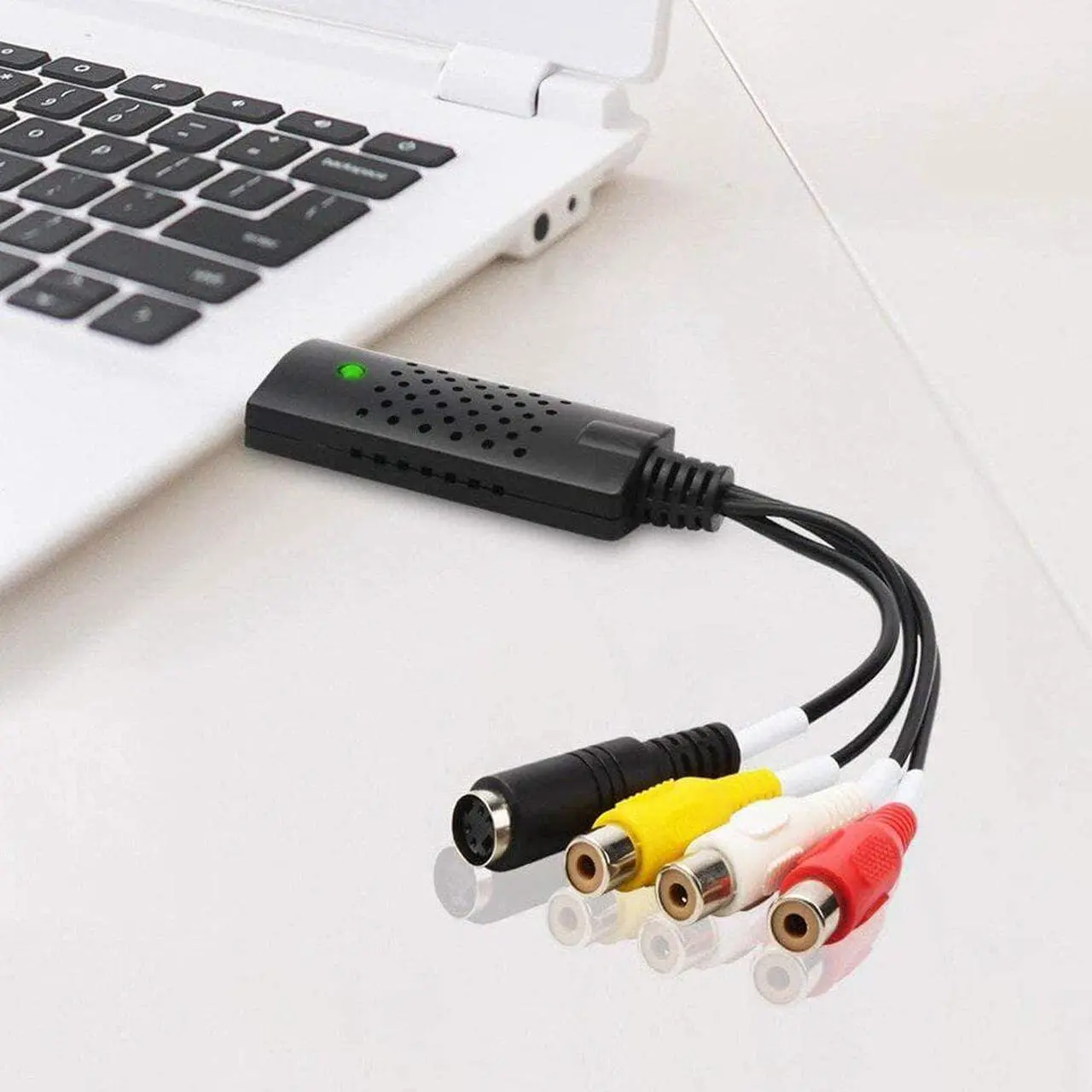 Main image of USB 2.0 Capture Card 1 Channel VCR VHS TV to DVD Converter Video Audio Adapter Video Tuner Box Grabber Compatible