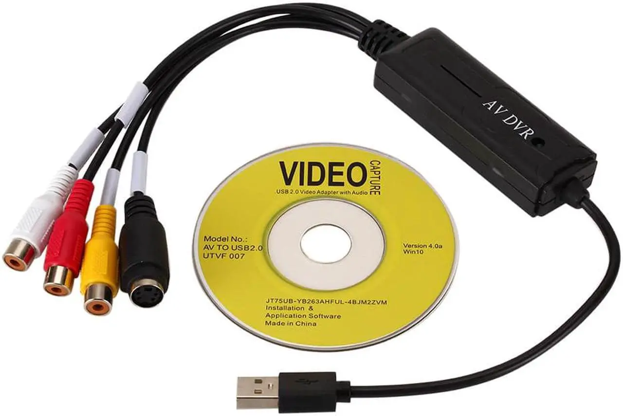Main image of USB2.0 Video Capture Card USB Digital to AV RCA Converter Portable Adapter Video Connecter Cable for DV/Hi8/VHS TV DVD For Home