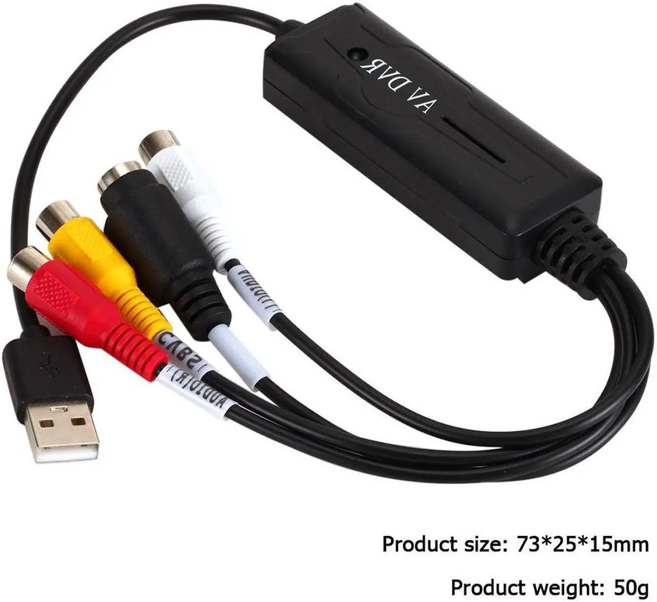 Alt view image 6 of 6 - USB2.0 Video Capture Card USB Digital to AV RCA Converter Portable Adapter Video Connecter Cable for DV/Hi8/VHS TV DVD For Home