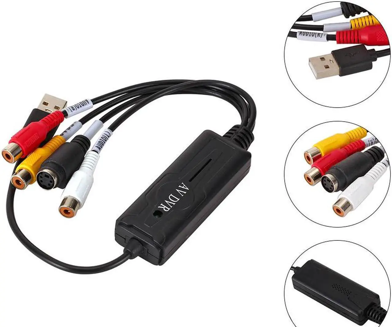 Alt view image 5 of 6 - USB2.0 Video Capture Card USB Digital to AV RCA Converter Portable Adapter Video Connecter Cable for DV/Hi8/VHS TV DVD For Home