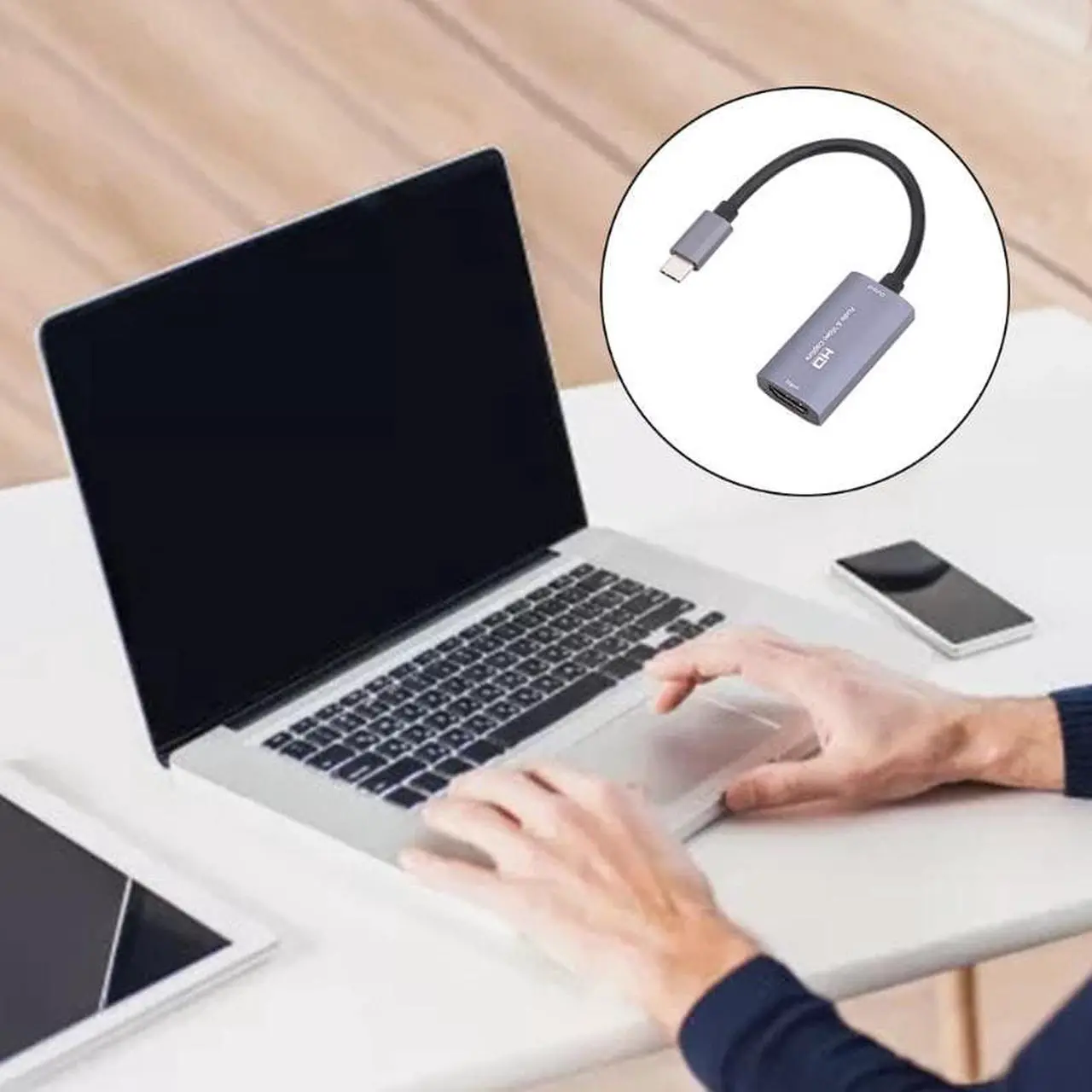 Main image of High Definition Game Live Video Capture Card 4K 60Hz USB C HDMI-compatible Input Output for Game Live Broadcast