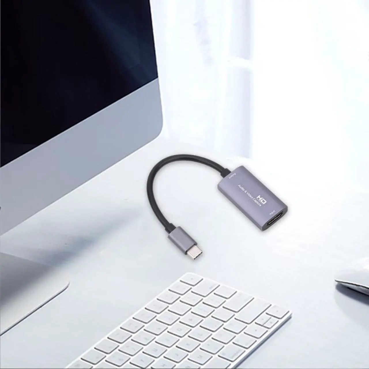 Alt view image 3 of 6 - High Definition Game Live Video Capture Card 4K 60Hz USB C HDMI-compatible Input Output for Game Live Broadcast