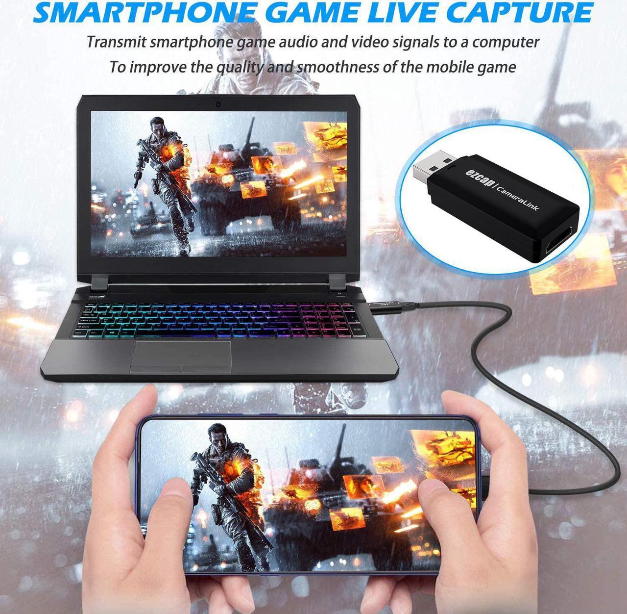 Alt view image 5 of 6 - Y&H Video Capture Card 1080p60 Record via DSLR,Camcorder,Action Cam,Mini HDMI Capture Device Support Broadcast Live ezcap313