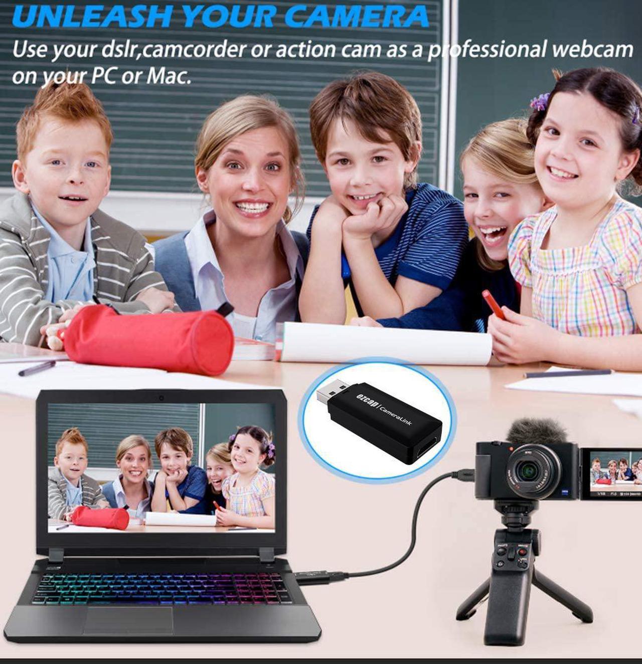 Alt view image 4 of 6 - Y&H Video Capture Card 1080p60 Record via DSLR,Camcorder,Action Cam,Mini HDMI Capture Device Support Broadcast Live ezcap313