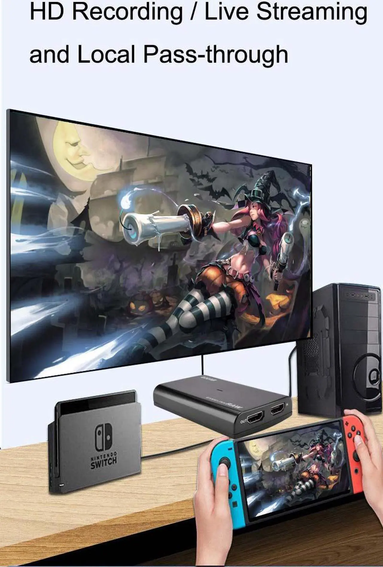 Alt view image 3 of 6 - Real 4K 30fps 1080p 60fps FULL HD Recording Box HDMI To USB 3.0 Video Capture Card for PS4 PS5 Switch Game Camera Live Streaming