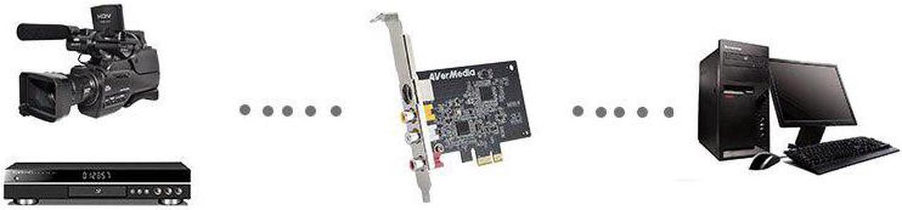 Alt view image 4 of 5 - Video Capture Card AV PCI E DVR Card c725B