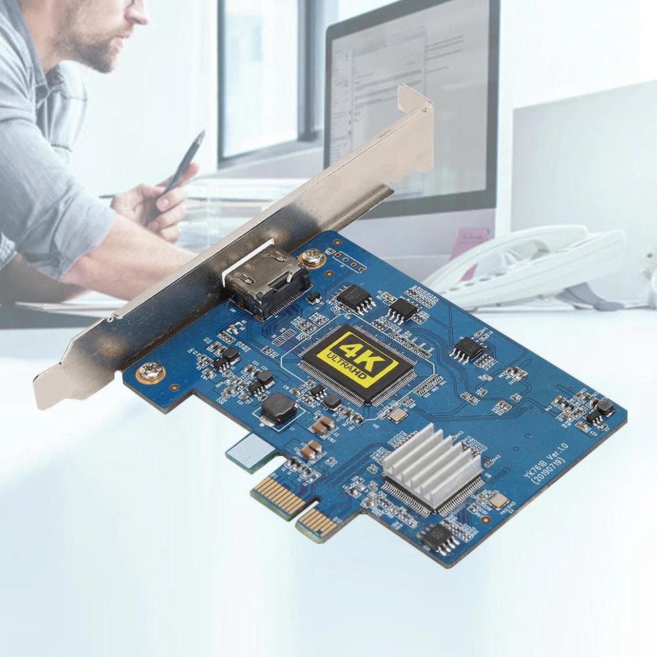 Alt view image 2 of 6 - PVC PCI-E to HDMI-compatible High Definition Video Capture Card Support 4K 30Hz for Windows XP SP2 /Vista/Win7/Win8