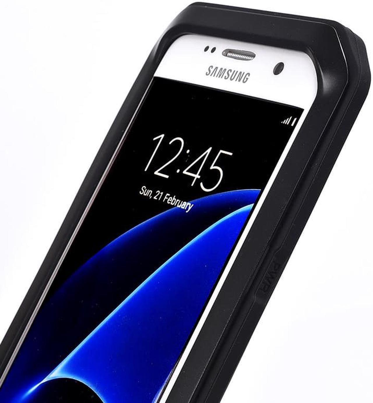 Alt view image 3 of 5 - For Samsung Galaxy S7 edge Case Luxury Doom Armor Dirt Shock Metal Phone Cases For Samsung Galaxy S7 Edge Case(Black)