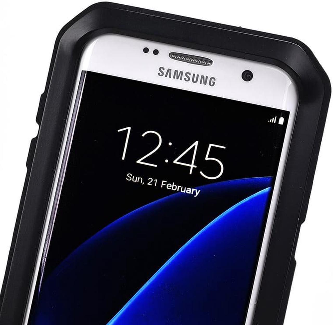 Alt view image 2 of 5 - For Samsung Galaxy S7 edge Case Luxury Doom Armor Dirt Shock Metal Phone Cases For Samsung Galaxy S7 Edge Case(Black)
