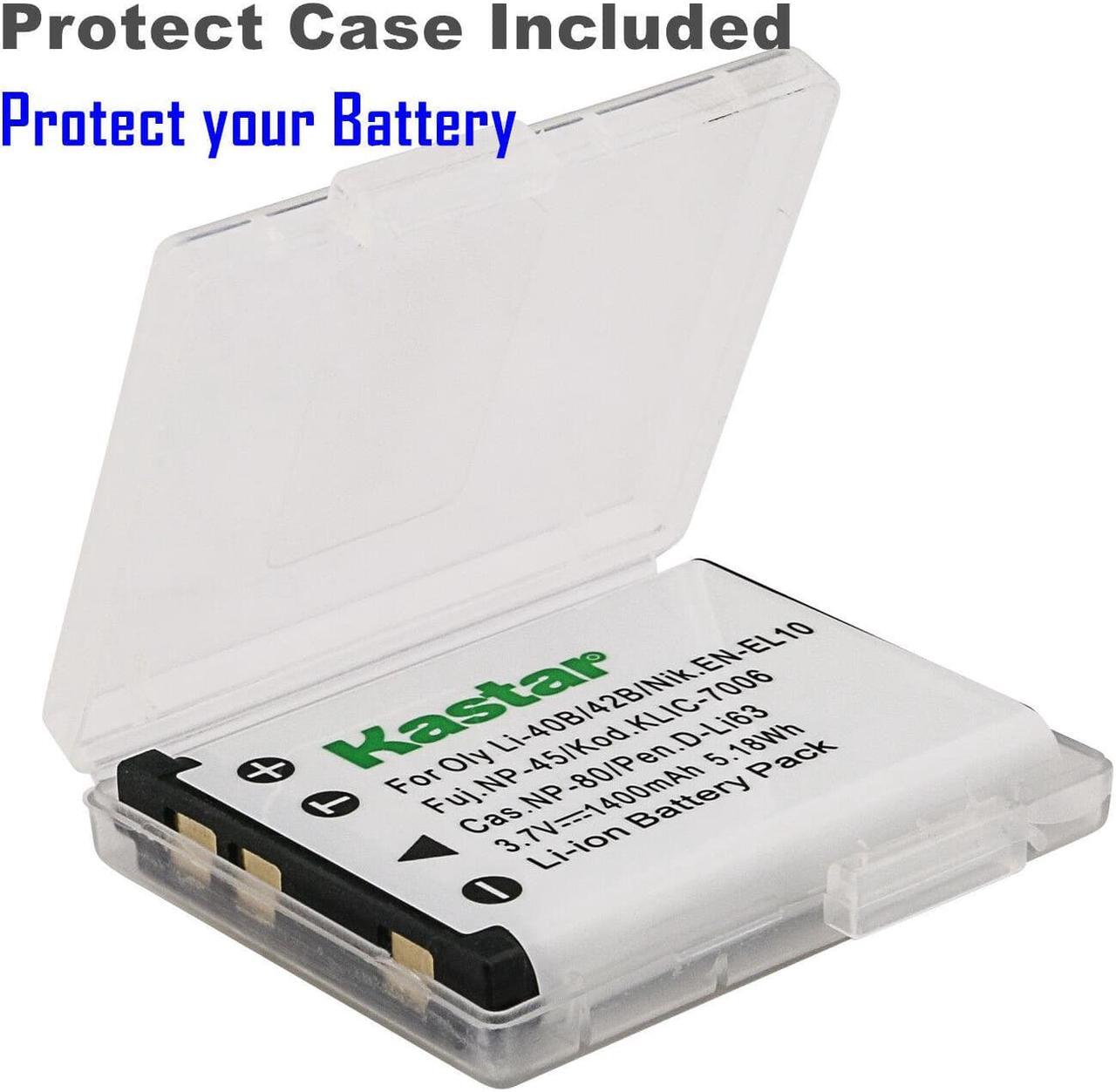 Alt view image 2 of 6 - Kastar 2 Pack Battery and LCD Triple USB Charger Compatible with Olympus Li-40B Li40B, Li-42B Li42B Battery, Olympus LI-40C Li-40C Charger