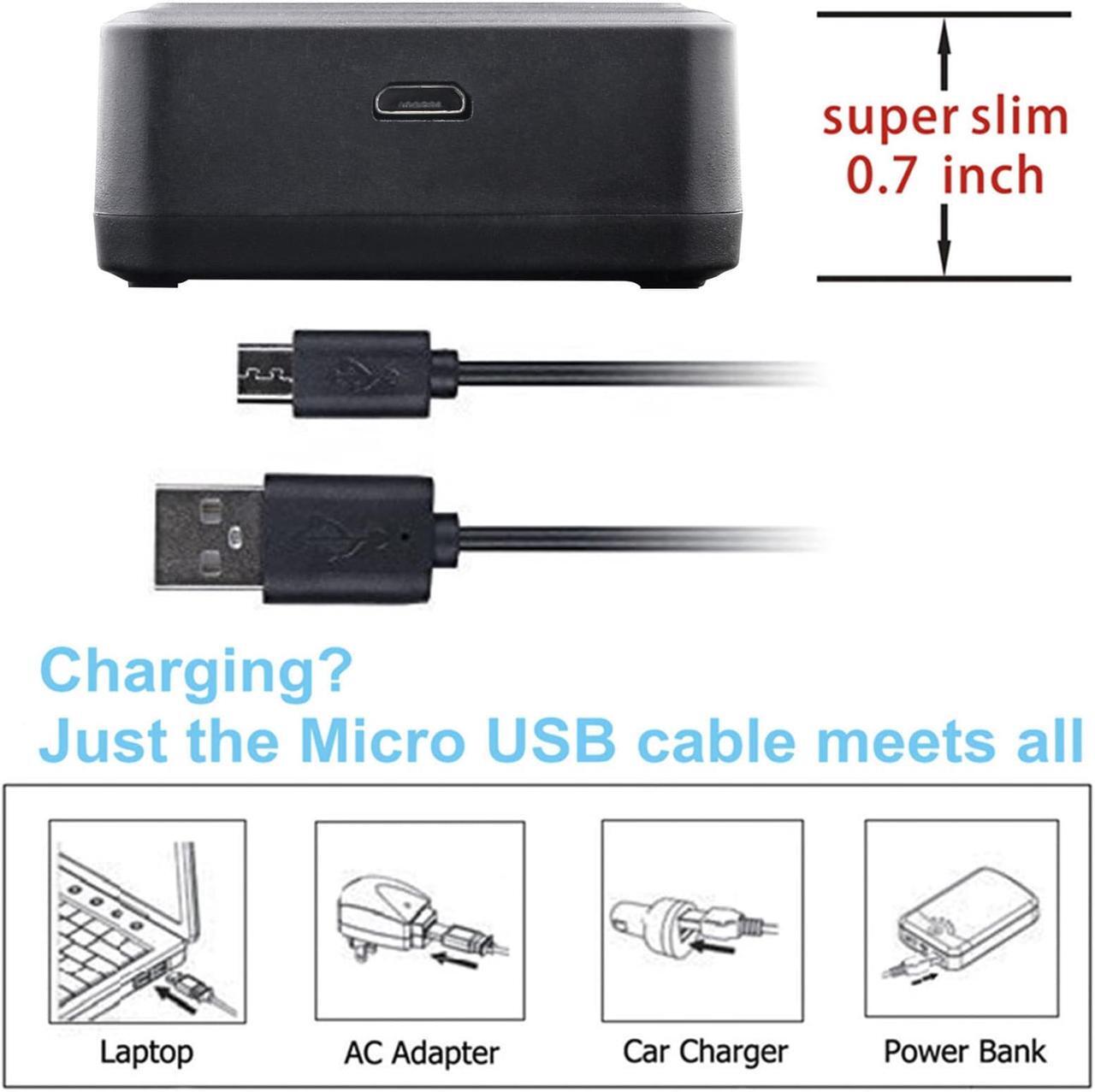 Alt view image 3 of 6 - Kastar 3 Pack NP-BX1 Battery and LCD Triple USB Charger Compatible with Sony NP-BX1, Type X, X-Series Rechargeable Battery Pack, Sony BC-CSX, BC-CSXB, BC-TRX, ACC-TRBX Charger, Shooting Grip VCT-SGR1