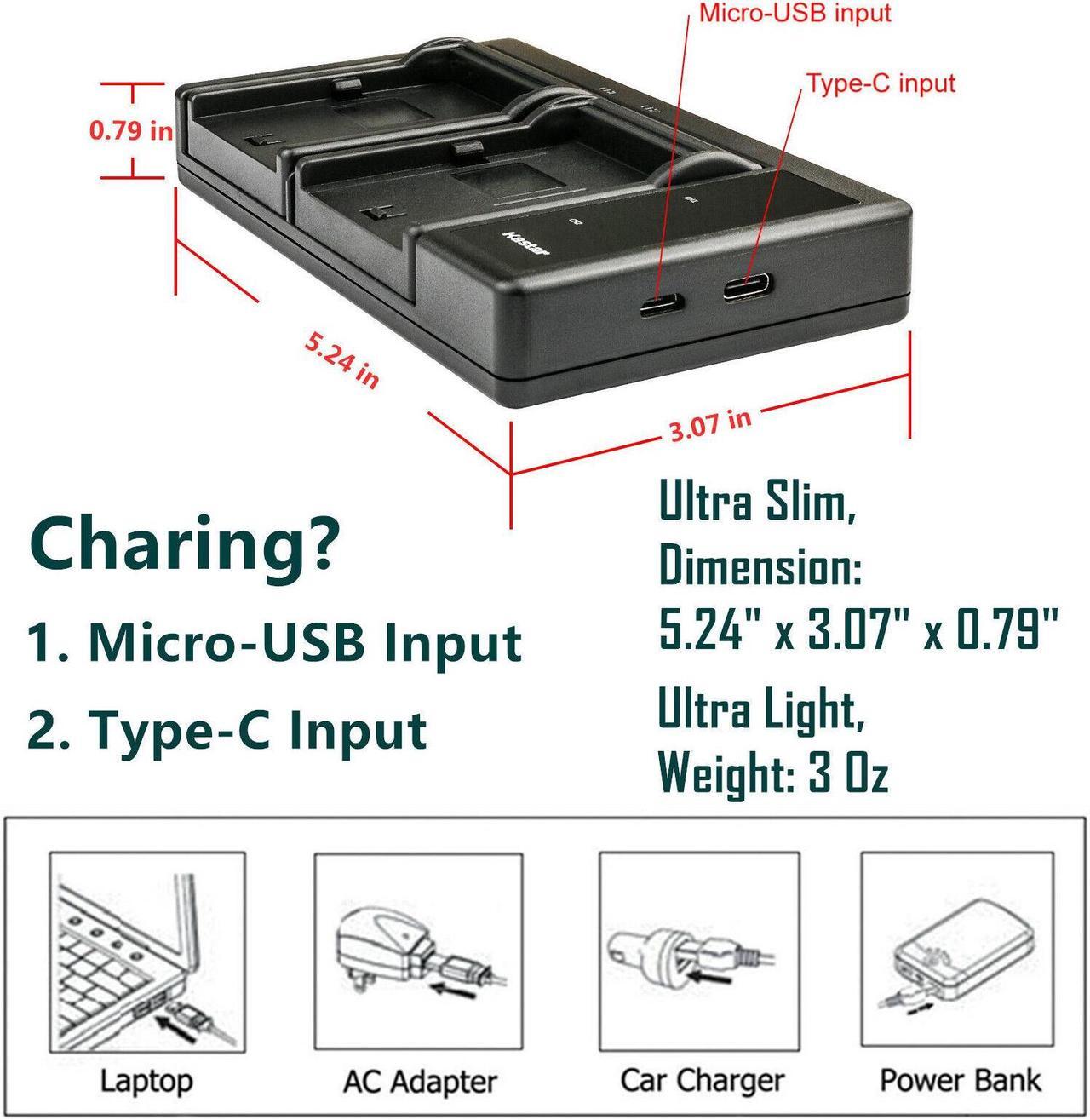 Alt view image 3 of 4 - Kastar NP-F550/F570 LTD2 USB Battery Charger Replacement for Sony CCD-TRV37 CCD-TRV4 CCD-TRV41 CCD-TRV43 CCD-TRV45 CCD-TRV46 CCD-TRV47 CCD-TRV48 CCD-TRV49 CCD-TRV51 CCD-TRV510 MVC-FD73