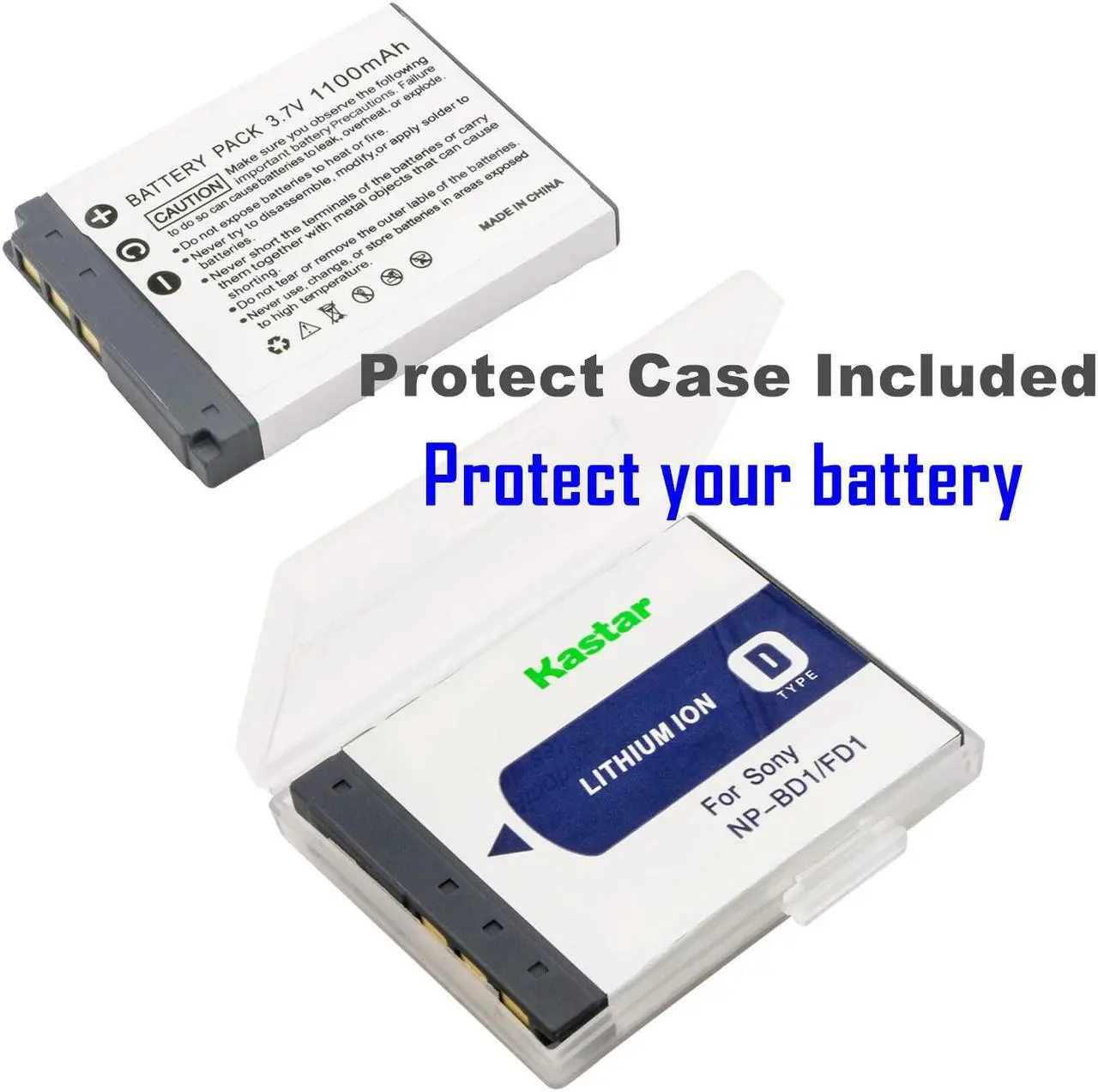 Alt view image 2 of 6 - Kastar 2-Pack Battery and AC Wall Charger Replacement for Sony NP-BD1 FD1 Battery, Sony BC-CSD BC-CS3 Charger, Sony Cyber-shot DSC-TX1, Cyber-shot DSC-G3, Cyber-shot DSC-T2, Cyber-shot DSC-T70 Cameras