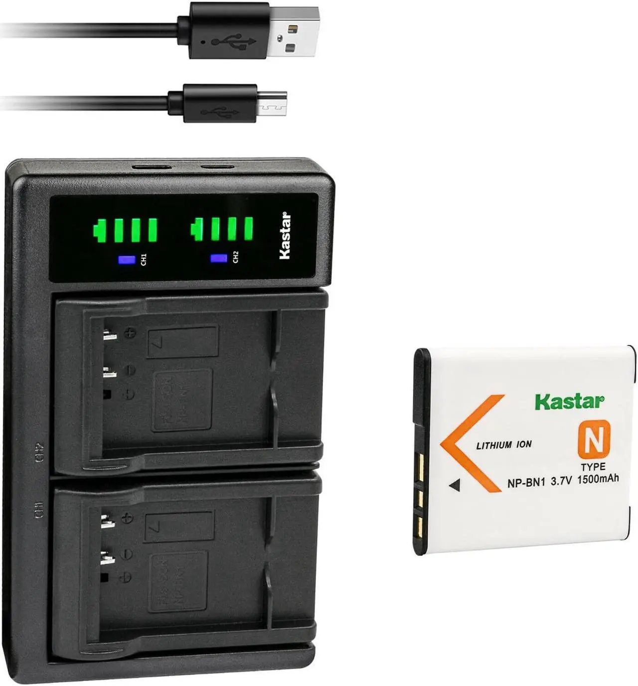 Main image of Kastar 1-Pack NP-BN1 Battery and LTD2 USB Charger Replacement for Sony Cyber-shot DSC-W800, Cyber-shot DSC-W810, Cyber-shot DSC-W830, Cyber-shot DSC-WX5, Cyber-shot DSC-WX7, Cyber-shot DSC-WX9
