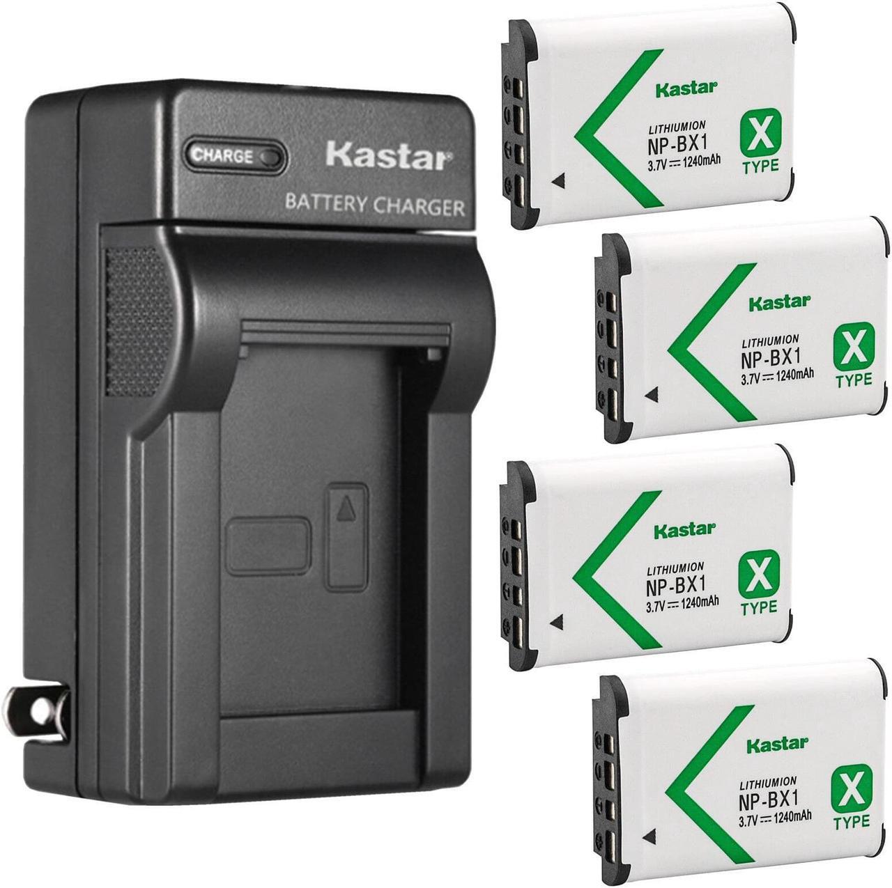 Main image of Kastar 4-Pack NP-BX1 Battery and AC Wall Charger Replacement for Sony HDR-AS30, HDR-AS300, HDR-AS50 Action Cam, HDR-AS50R, HDR-CX240, HDR-CX240E, HDR-CX405, HDR-CX440, HDR-GW66, HDR-GWP88 Camera