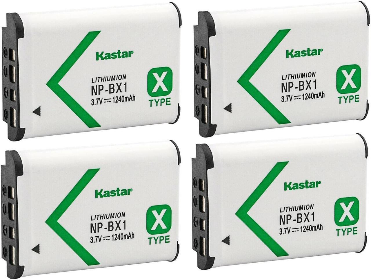 Main image of Kastar 4-Pack NP-BX1 Battery Replacement for Sony ZV-1 Vlogging Camera, ZV-1F Vlogging Camera, Hasselblad Stellar Special Edition Digital Camera