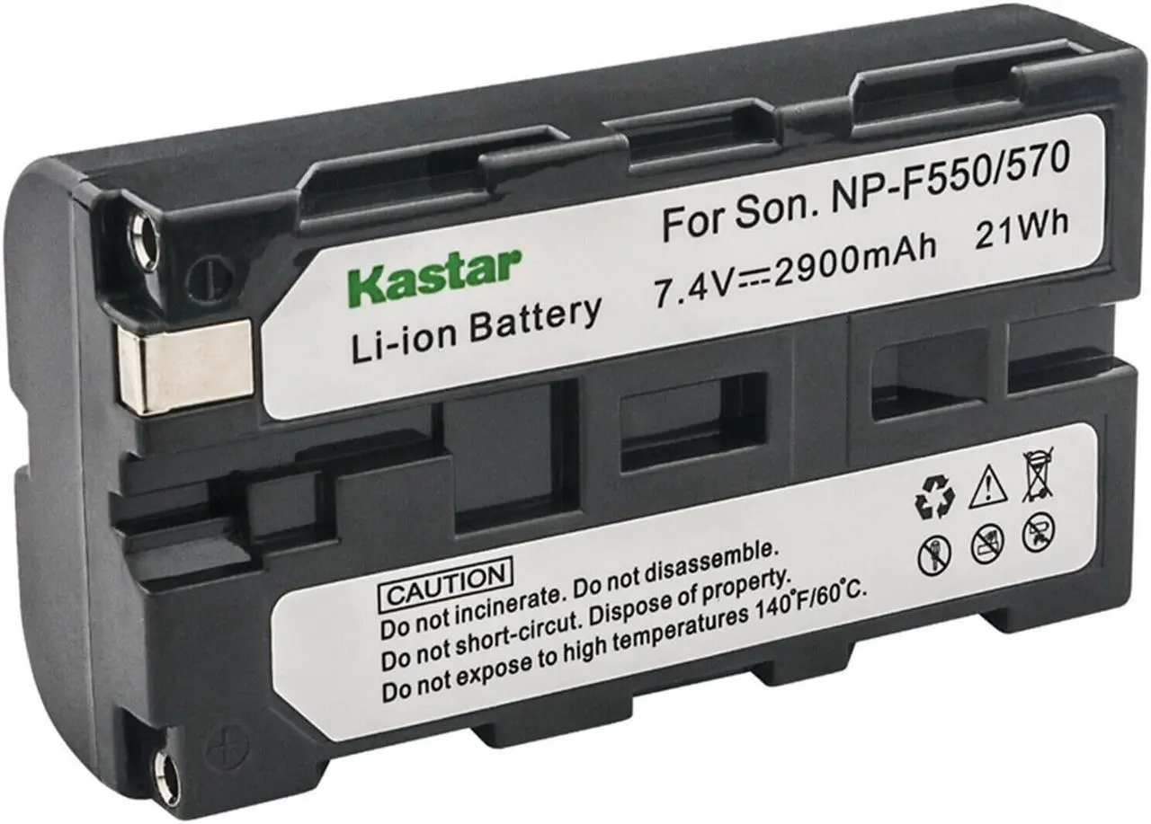 Alt view image 2 of 6 - Kastar 1-Pack NP-F550 / NP-F570 Battery and AC Wall Charger Replacement for GVM GR-80QD GR-120QD GVM-1.5D GVM-2D WS-2D-80 GVM-3D 3D WY-2V Professional Video Motorized Camera Sliders