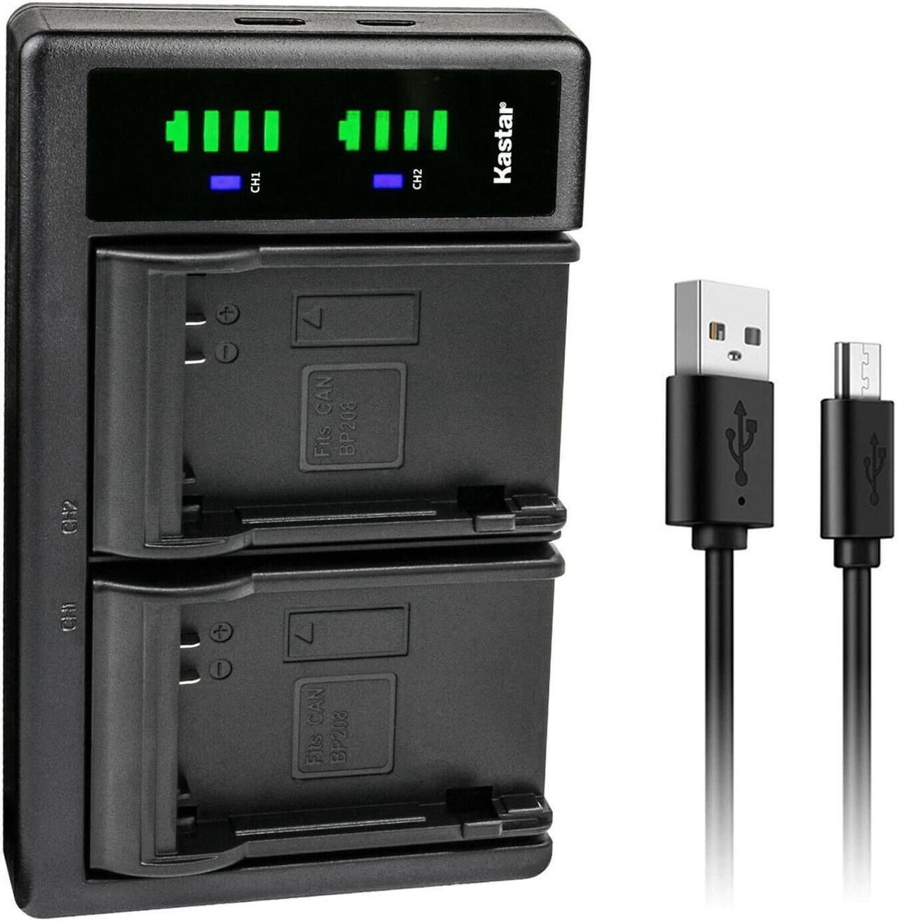 Main image of Kastar LTD2 USB Battery Charger Replacement for Canon DC220, DC230, iViS DC22, iViS DC50, iViS DC200, Elura 100, FVM300, IXY DVS1, MVX1Si, MVX430, MVX450, MVX460, Optura S1, VIXIA HR10