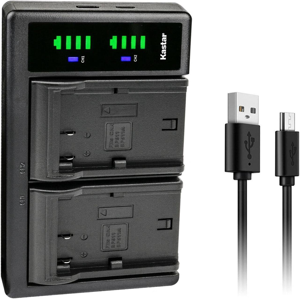 Main image of Kastar LTD2 USB Battery Charger Replacement for Canon DM-MVX3i MVX3i, DM-MVX100i MVX100i, DM-MVX150i MVX150i, DM-MVXLi MVXLi, DM-MV30 MV30 MV30i, DM-MV100 MV100i MV100X MV100Xi