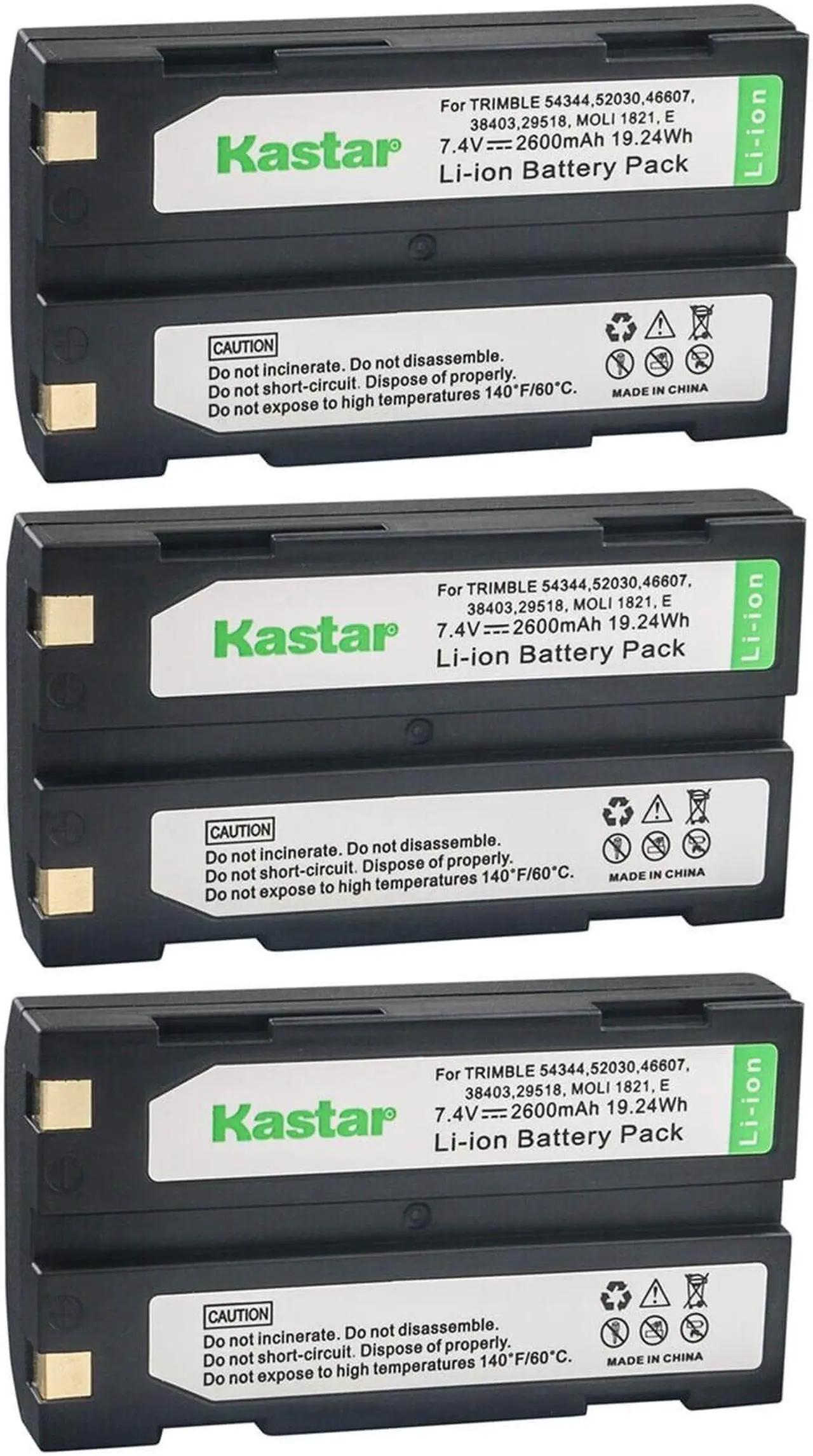 Main image of Kastar 3-Pack D-Li1 Battery Replacement for Pentax EI-2000, Pentax DEP001 D-Li1 D-LI1 DLPLI1 DPE004 EiDLi1 Ei-D-Li1 Ei-D-BC1 EI-2000