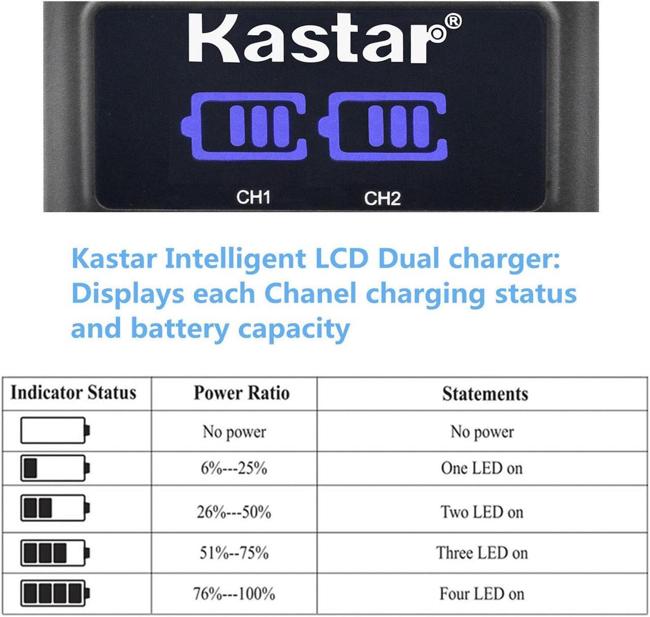 Alt view image 3 of 4 - Kastar EN-EL15C LED2 Dual USB Charger Compatible with Nikon EN-EL15 EN-EL15a EN-EL15b EN-EL15c Battery, MH-25 MH-25a MH-25b Charger, MB-D11 MB-D12 MB-D14 MB-D15 MB-D16 MB-D18 Camera Grip