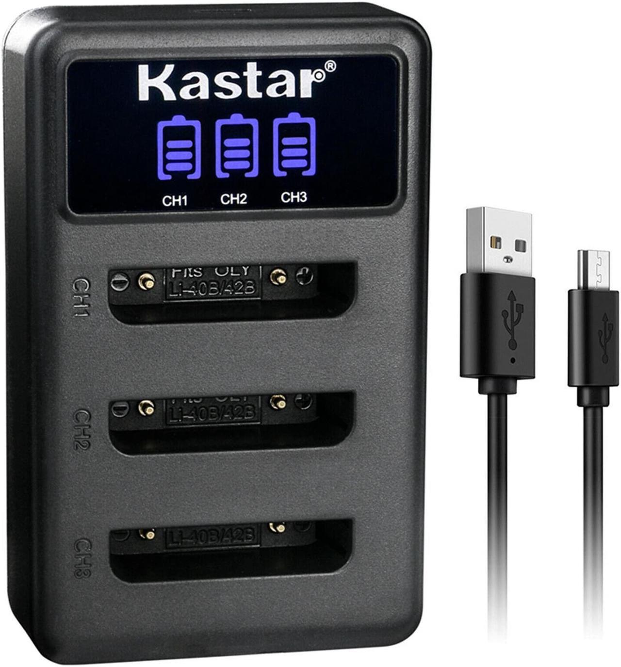 Main image of Kastar LCD Triple USB Battery Charger Compatible with Fujifilm FinePix JX400 JX405 JX420 JX500 JX520 JX530 JX540 JX550 JX560JX580 JX590 JX600 JX650 JX660 JX680 JX690 JX700 JX710 JZ100 JZ110