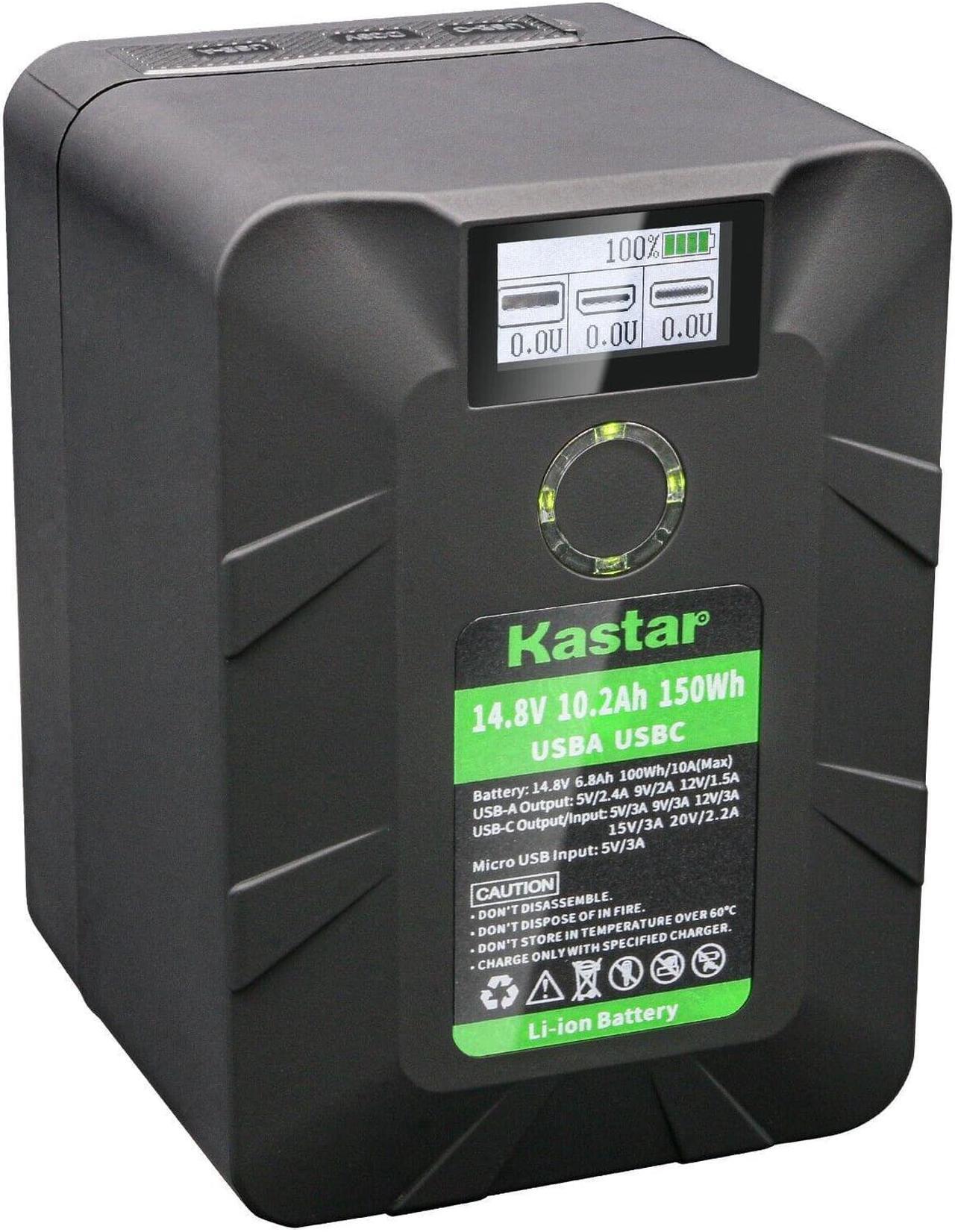 Main image of Kastar BP-Y150W V Mount / V Lock Battery 14.8V 10.2Ah / 150Wh Compatible with Sony BVP-BVV5 BVW-200 BVW-300 BVW-300P (With BKW-L601 or BKW-L601/ 2 Battery Adaptor) BVW-400 BVW-400A BVW-400P