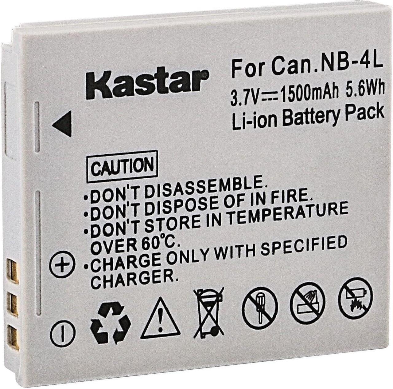 Alt view image 2 of 7 - Kastar 4-Pack Battery and Quadruple Charger Compatible with Canon PowerShot SD780 IS, SD940 IS, SD960 IS, SD970 IS, SD1000, SD1100 IS, SD1400 IS Digital Camera