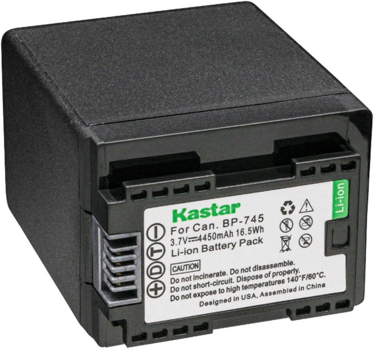 Kastar BP-745 Battery & Wall Charger Kit For Canon VIXIA HF R500 HFR500 Camcorder