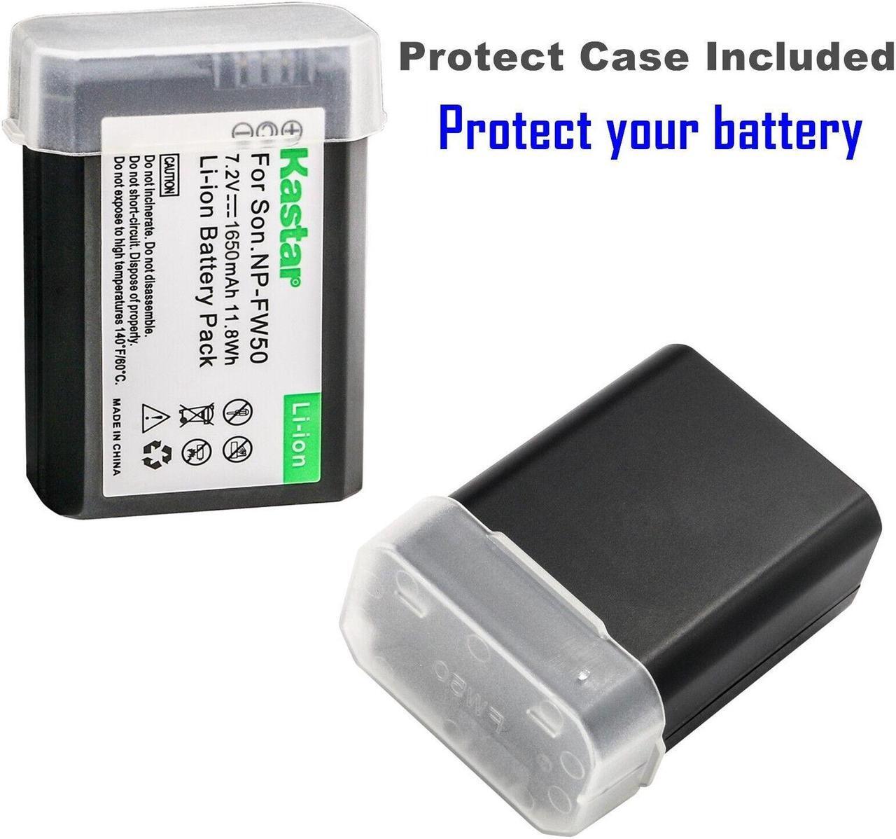 Alt view image 2 of 6 - Kastar 4-Pack Battery and Quadruple Charger Compatible with Sony alpha 7 II, 7 II, a7 II, ILCE-7R, alpha 7R, 7R, a7R, ILCE-7RM2, alpha 7R II, 7RII, a7R II, ILCE-7S, alpha 7S, 7S, a7S Camera