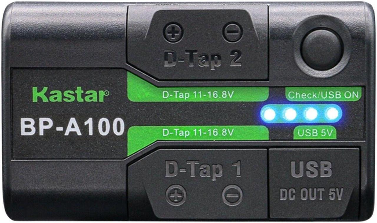 Alt view image 4 of 7 - Kastar BP-A100 Battery 2 Pack and Dual D-Tap Charger for Canon BP-A30 BP-A60 BP-A65 BP-A68 BP-A90 BP-A100 US 0870C002 Battery, CG-A10 CG-A20 Charger, Canon EOS C200, EOS C200B Cinema Camera