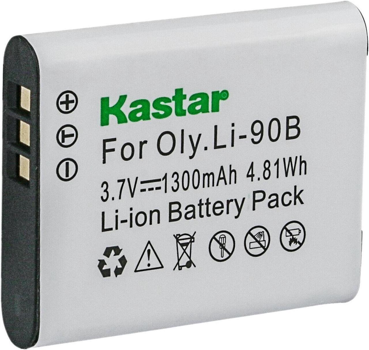 Main image of Kastar 1-Pack Battery Replacement for Olympus Li-90B Li-92B Battery, Olympus LI-90C UC-90 Charger, Olympus Stylus XZ-2, Stylus XZ-2 iHS, Tough TG-Tracker, Stylus SH-1, Stylus SH-2, Stylus SH-3 Cameras