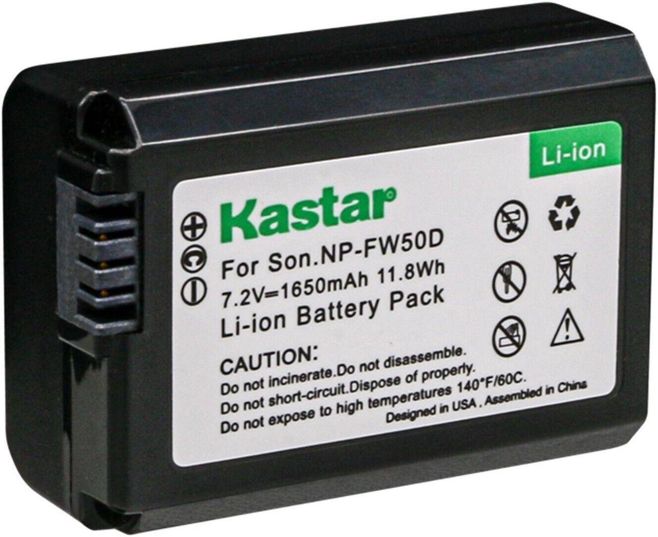 Alt view image 2 of 4 - Kastar 2-Pack NP-FW50D Battery Replacement for Sony Cyber-shot DSC-RX10, Cyber-shot DSC-RX10 II, DSC-RX10M2, Cyber-shot DSC-RX10 III, DSC-RX10M3, alpha 7S II, 7S II, a7S II, ILCE-QX1 ILCE-QX1L Camera