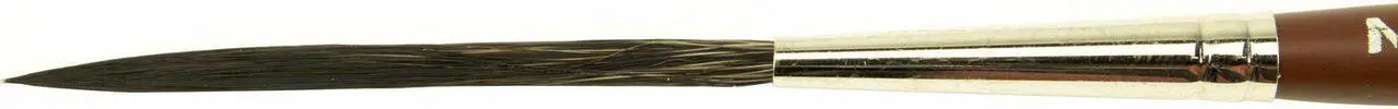 Alt view image 3 of 7 - Andrew Mack Size 2 Series Long Bob Pinstriping and Scrolling Brush Black Synthetic & Blue Squirrel Blended 1 3/4" Hair Length