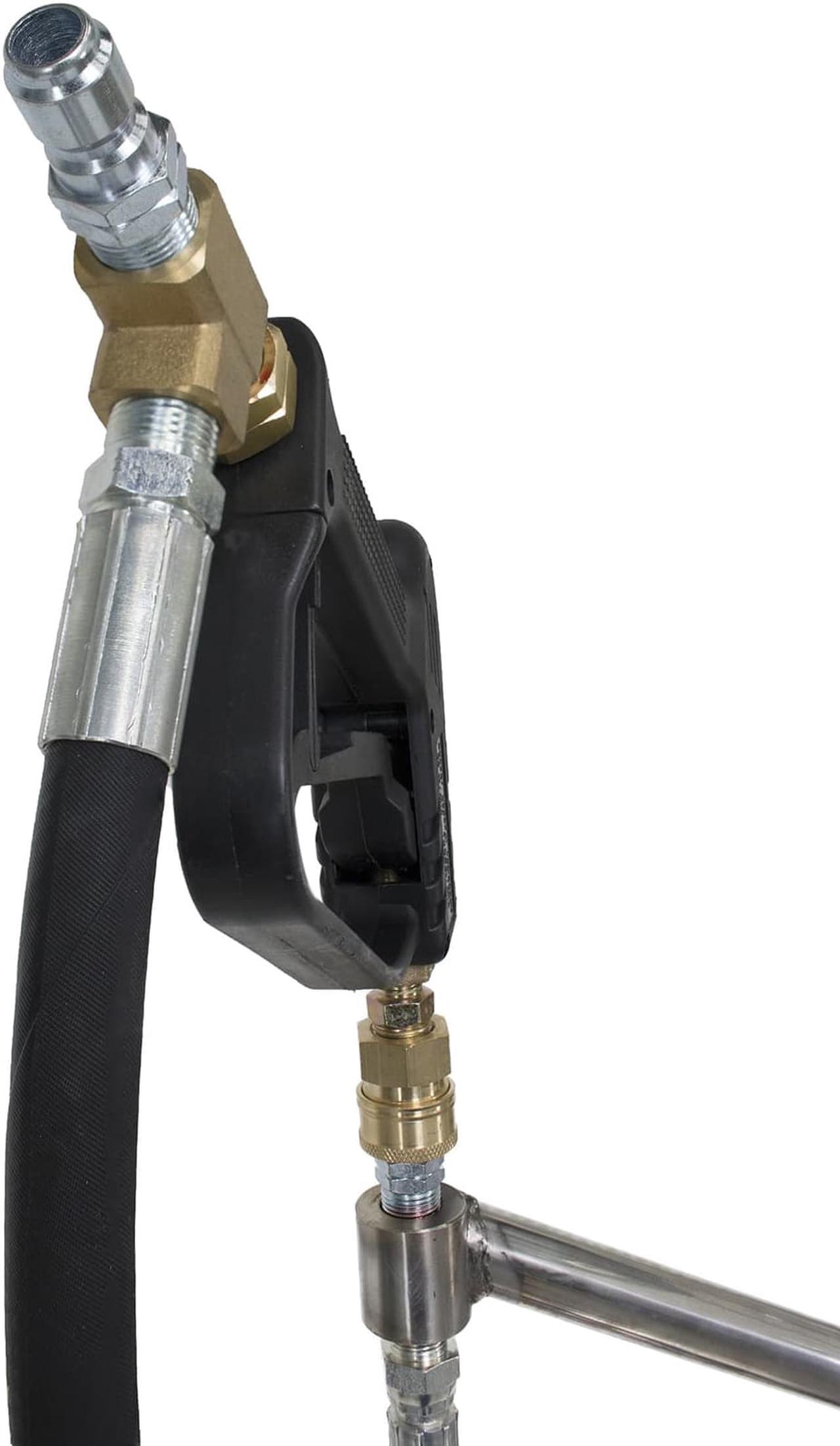 Alt view image 7 of 7 - 21" Stainless Steel Surface Cleaner with Wheels, 4 Nozzle Front Spray Bar, Side Nozzles, Pressure Washer Attachment