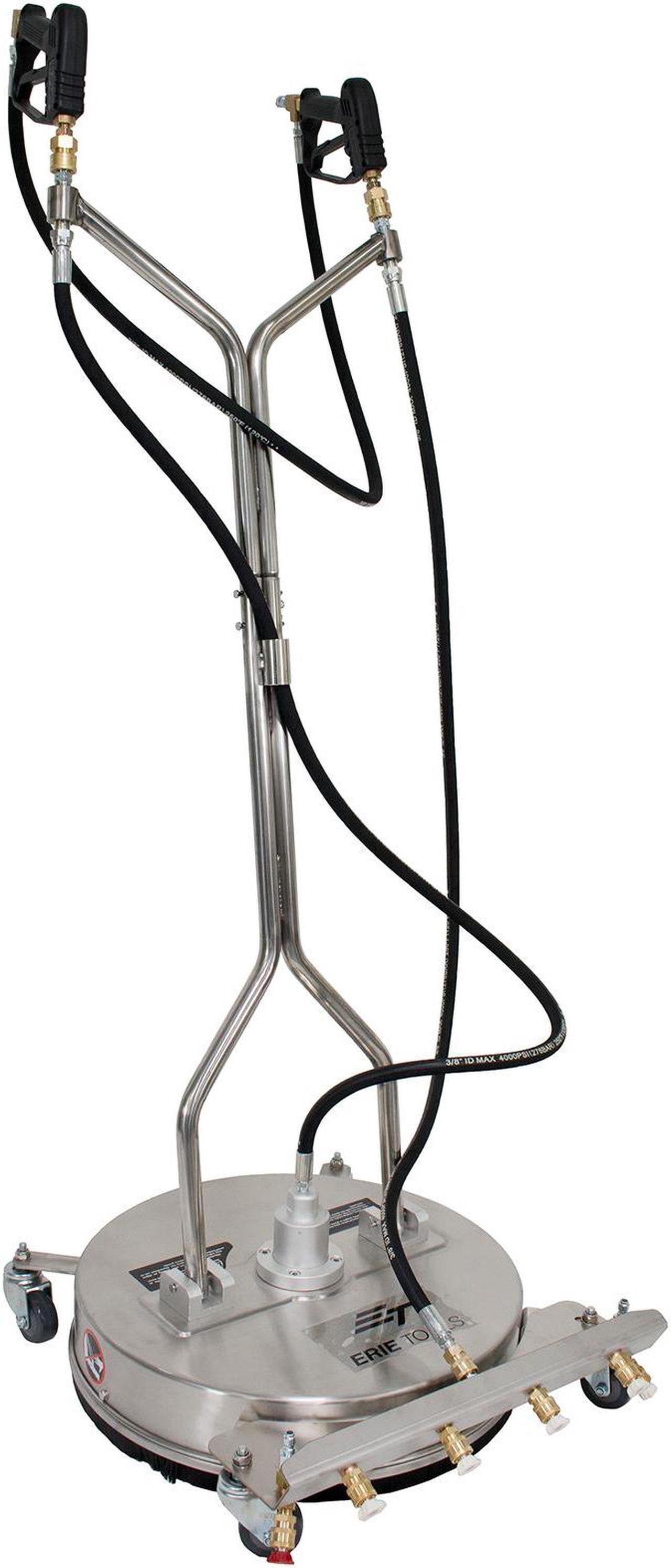 Main image of 21" Stainless Steel Surface Cleaner with Wheels, 4 Nozzle Front Spray Bar, Side Nozzles, Pressure Washer Attachment
