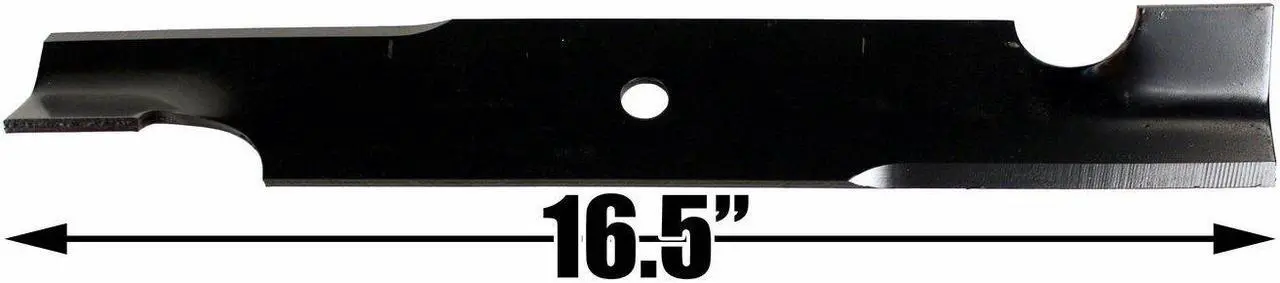Alt view image 4 of 7 - USA Mower Blades (9) U11110BP Standard Medium Lift for Great Dane® D18037 GDU10231 Length 16-1/2 in. Width 2-1/2 in. Thickness .203 in. Center Hole 5/8 in. 32 in. and 48 in. Deck