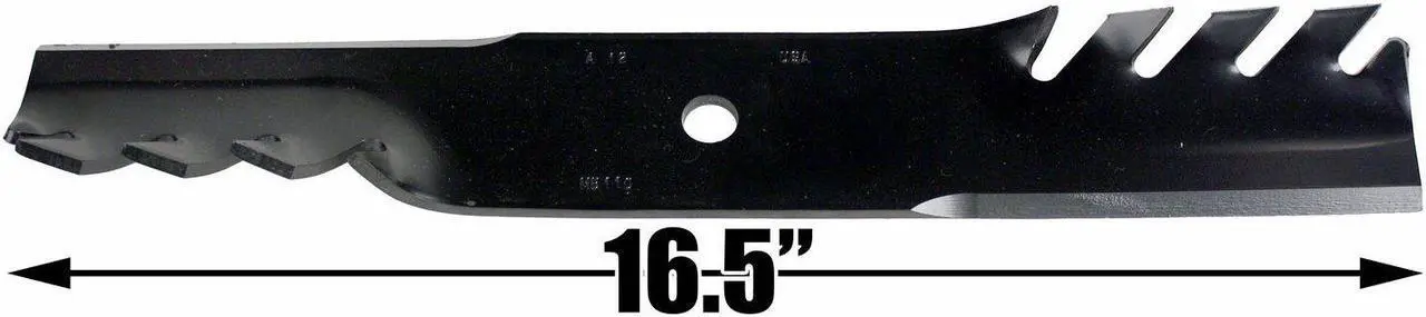 Alt view image 4 of 7 - USA Mower Blades® (3) MB110BP Mulching for Bad Boy 038-5350-00 038-5350-0050 Length 16-1/2 in. Width 2-1/2 in. Thickness 0.204 in. Center Hole 5/8 in. 32" 48" Deck