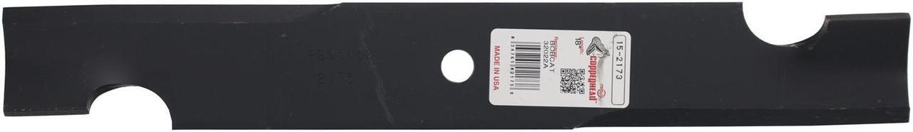 Alt view image 2 of 7 - 2 Rotary® 2173 Mower Blades for Bad Boy® 038-5202-00 Bobcat® 32022A Exmark® 1633482 Snapper® 1988564 Toro® 103-2528 Length 18 Width 2-1/2 Thickness .240 Center Hole 5/8 Fits 36 52" and 54" Decks