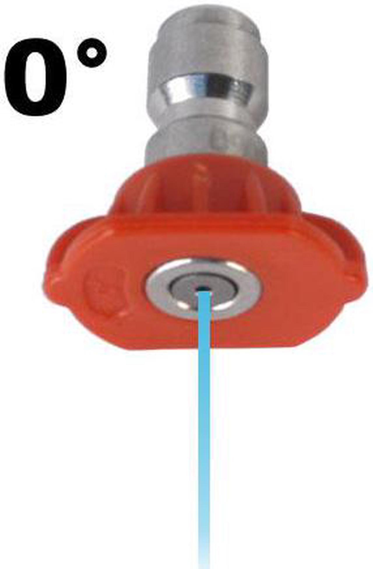 Alt view image 3 of 4 - 20 Pack of Erie Tools 4.0 Stainless Steel Orifice 0 Degree 1/4in. Quick Connect 4000 PSI High Pressure Washer Spray Nozzle Tips